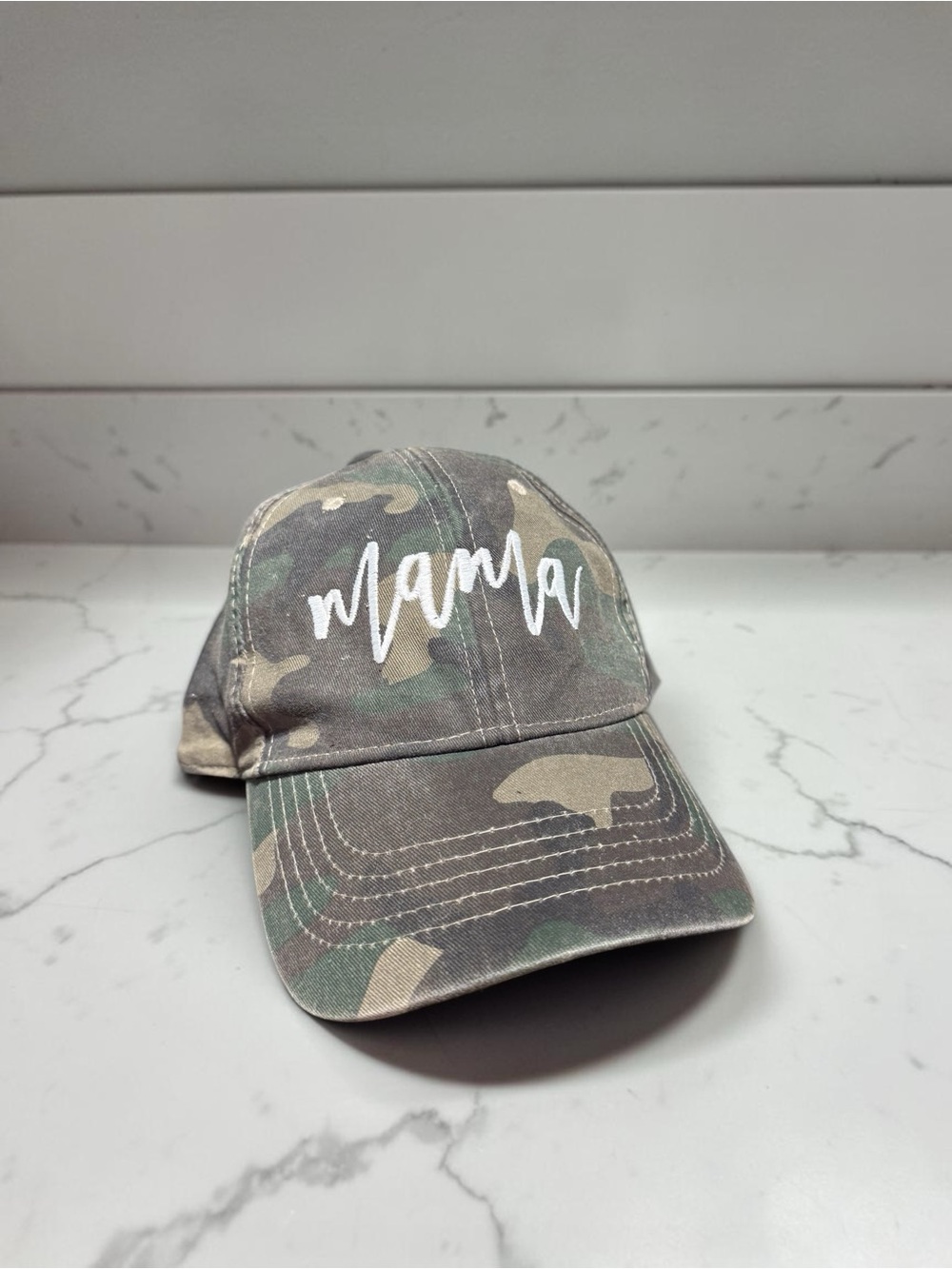 ✨“Mama” Camo Kids Baseball Cap - Green Camouflage✨
